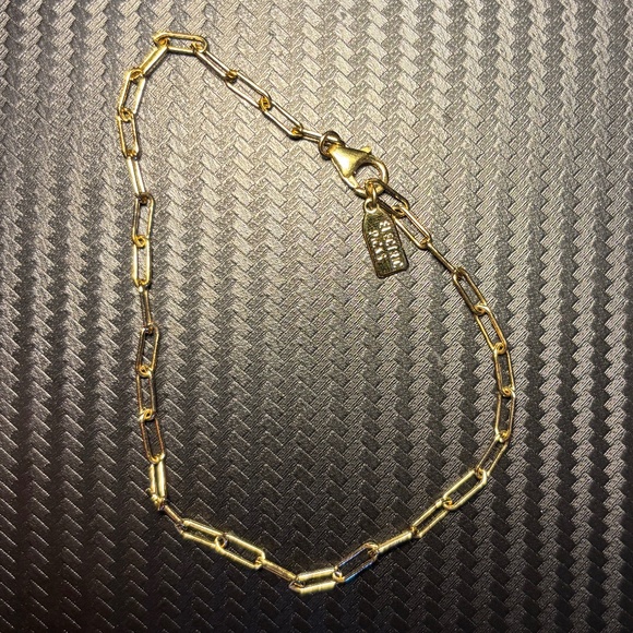 Electric Picks Jet Set Paperclip Anklet 14K filled - Picture 2 of 4